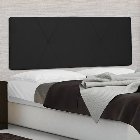 Cabeceira Painel Queen 160 Cm Dunas Suede Preto - MV Estofados Shop