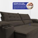 Ver imagem 2 de Sofá Retrátil e Reclinável 2,10m Verona com Porta Copos Velupluma Café Cama Inbox