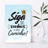 Placa Decorativa MDF Infantil Frase Siga Seus Sonhos - 1