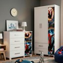 Ver imagem 2 de Guarda Roupa Infantil 3 Portas 2 Gavetas e Comoda 4 Gavetas 1 Porta Mdf Livia Aranha Decmade