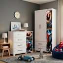 Ver imagem 7 de Guarda Roupa Infantil 3 Portas 2 Gavetas e Comoda 4 Gavetas 1 Porta Mdf Livia Aranha Decmade