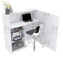 Ver imagem 7 de BALCÃO RECEPÇÃO 100% MDF 110X110CM M500.B (LOJA, ESCRITÓRIO) MUNDI MOVEIS