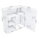 Ver imagem 2 de BALCÃO RECEPÇÃO 100% MDF 110X110CM M500.B (LOJA, ESCRITÓRIO) MUNDI MOVEIS