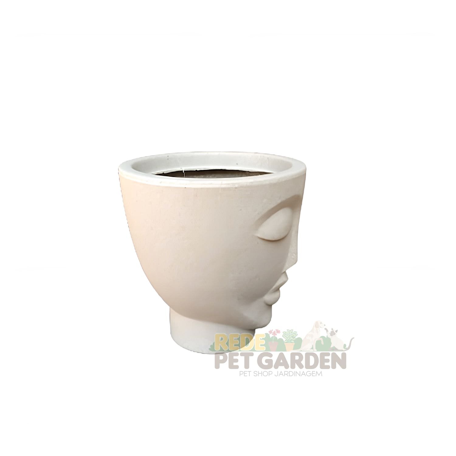 Vaso Decorativo Face de Mulher Cor Cimento - 5