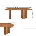 Ver imagem 3 de Mesa de Jantar Soláris 220cm Madeira Tampo Laminado Orgânico Star Caramelo/imbuia Nat.