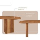 Ver imagem 5 de Mesa de Jantar Soláris 220cm Madeira Tampo Laminado Orgânico Star Caramelo/imbuia Nat.