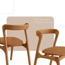 Ver imagem 4 de Mesa de Jantar Soláris 220cm Madeira Tampo Laminado Orgânico Star Caramelo/imbuia Nat.