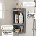 Ver imagem 3 de Suporte Porta Shampoo de Canto Multiuso Cantoneira Prateleira Parede Condicionador Cosmeticos Banhei