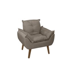 Kit 2 Poltronas Decorativas Opala Suede Capuccino Smf Decor - 2