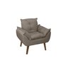 Kit 2 Poltronas Decorativas Opala Suede Capuccino Smf Decor - 2