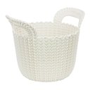 Ver imagem 1 de Cesto Organizador Knit Trançado Redondo 3 Litros Branco Keter
