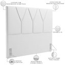 Ver imagem 3 de Cabeceira Cama Box Quenn 160 cm Aurora W01 Corano Branco - Lyam Decor