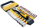 Ver imagem 1 de Kit Chave Catraca Reversível 1/4" com 28 Peças Jogo de Extensor, Soquetes e Bits + Estojo