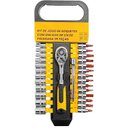 Ver imagem 2 de Kit Chave Catraca Reversível 1/4" com 28 Peças Jogo de Extensor, Soquetes e Bits + Estojo