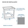 Forno de Embutir a Gas Venax 50 Litros Giii Gas Glp Totale Nero preto 127v - 4