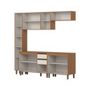 Ver imagem 2 de Cozinha Completa Venaly 10 Portas 2 Gavetas com Tampo Cinamomo/Off White - Henn