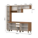 Ver imagem 3 de Cozinha Completa Venaly 10 Portas 2 Gavetas com Tampo Cinamomo/Off White - Henn