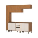 Ver imagem 1 de Cozinha Completa Venaly 10 Portas 2 Gavetas com Tampo Cinamomo/Off White - Henn
