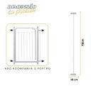 Ver imagem 2 de Prolongador Extensor para Portão Pet 80cm de Altura Extensor de 05cm Branco Itagold