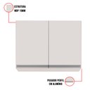 Ver imagem 5 de Armário Aéreo de Cozinha Lavanderia 02 Portas Eva 80 cm - D'Rossi DRossi Branco