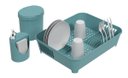 Ver imagem 2 de Kit Escorredor + Lixeira + Dispenser -Azul