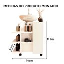 Ver imagem 3 de Kit Gabinete de Banheiro Classic Espelho Orgânico Classic - Jm3 Móveis:branco
