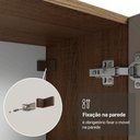Ver imagem 7 de Cristaleira 70 Cm 2 Portas de Vidro com Pés Trapézio Rustic/crema/rustic Vik Madesa Rustic/crema