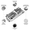Ver imagem 3 de Tanque de Lavar Roupa 114L Inox Duplo com Suporte Lavanderia G01 - Mpozenato