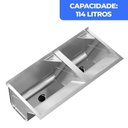 Ver imagem 5 de Tanque de Lavar Roupa 114L Inox Duplo com Suporte Lavanderia G01 - Mpozenato