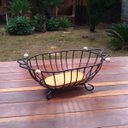 Ver imagem 7 de Fruteira de ferro e madeira oval rústica utilidade e decoração ideal para casas, restaurantes, hotei