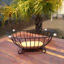 Ver imagem 1 de Fruteira de ferro e madeira oval rústica utilidade e decoração ideal para casas, restaurantes, hotei