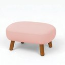 Ver imagem 3 de Poltrona Amamentação Balanço Madeira e Puff Jhessy Suede D03 - D'rossi