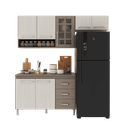 Ver imagem 2 de Armário de Cozinha Modulada Compacta Fidelitá Paris 3 Peças 190cm 7 Portas 3 Gavetas com Tampo