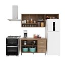 Ver imagem 2 de Cozinha Modulada Compacta Fidelitá Paris 3 Peças 190cm 7 Portas 3 Gavetas com Tampo