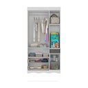 Ver imagem 5 de Guarda-roupa Infantil 92cm 3 Portas e 2 Gavetas Realeza Multimóveis Mp4452 Branco Branco