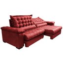Ver mais imagens de Sofá Retrátil e Reclinável 2,15m Molas Ensacadas Cama inBox Big Space com Bordado Velusoft