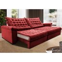 Ver imagem 1 de Sofá Retrátil e Reclinável 2,15m Molas Ensacadas Cama inBox Big Space com Bordado Velusoft