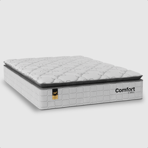 Colchão Casal Comfort Class Pillow Top 28x138x188cm - Branco - e-Shop Casa
