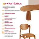 Ver imagem 6 de Sala de Jantar Mesa Noronha 220cm Tampo Laminado Canto Barril com 8 Cadeiras Solaris Gold