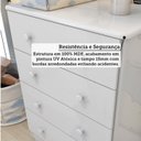 Ver mais imagens de Quarto de Bebê com Cômoda 4 Gavetas e Berço 4 em 1 Minicama 100% MDF Mike Espresso Móveis Branco/Bri
