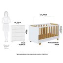 Ver imagem 3 de Quarto de Bebê com Cômoda 4 Gavetas e Berço 4 em 1 Minicama 100% MDF Mike Espresso Móveis Branco/Bri