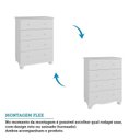 Ver imagem 5 de Quarto de Bebê com Cômoda 4 Gavetas e Berço 4 em 1 Minicama 100% MDF Mike Espresso Móveis Branco/Bri