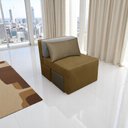 Ver imagem 6 de Poltrona Cama Cx_nu que Se Transforma em Sofá Cama de Solteiro em Sued/sarja Azul