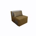 Ver imagem 2 de Poltrona Cama Cx_nu que Se Transforma em Sofá Cama de Solteiro em Sued/sarja Azul