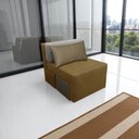 Ver imagem 7 de Poltrona Cama Cx_nu que Se Transforma em Sofá Cama de Solteiro em Sued/sarja Azul