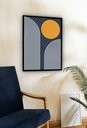 Ver imagem 2 de Quadro Decorativo Abstrato Círculo Espirais - 70x50cm:moldura Preta
