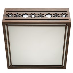 Luminária Decorativa Madeira Plafon Porto Belo Quad 40cm - 8