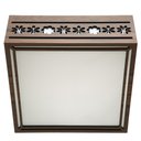 Ver mais imagens de Luminária Decorativa Madeira Plafon Porto Belo Quad 40cm