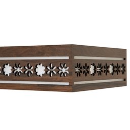 Luminária Decorativa Madeira Plafon Porto Belo Quad 40cm - 5