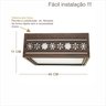 Luminária Decorativa Madeira Plafon Porto Belo Quad 40cm - 2